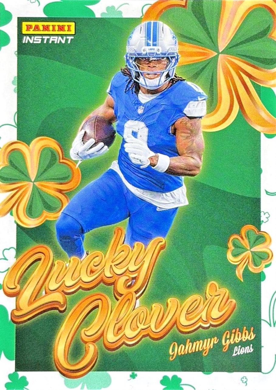 2025 Panini Instant Lucky Clover Jahmyr Gibbs #5 card