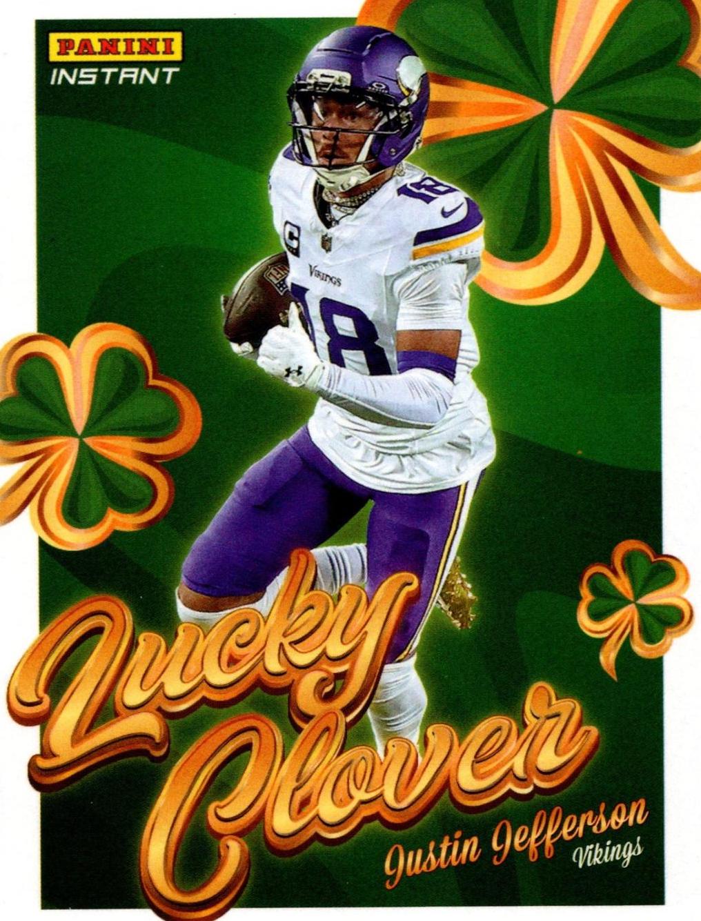 2025 Panini Instant Lucky Clover Justin Jefferson #9 card