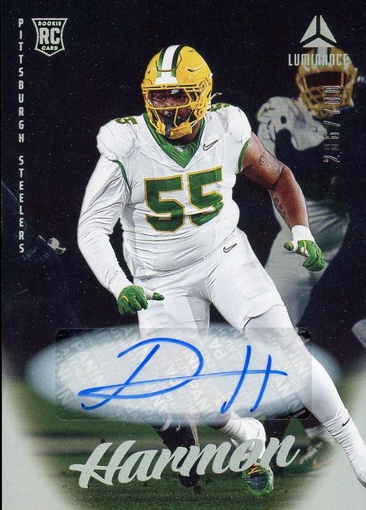 2025 Panini Luminance Derrick Harmon [Autograph] #148 card