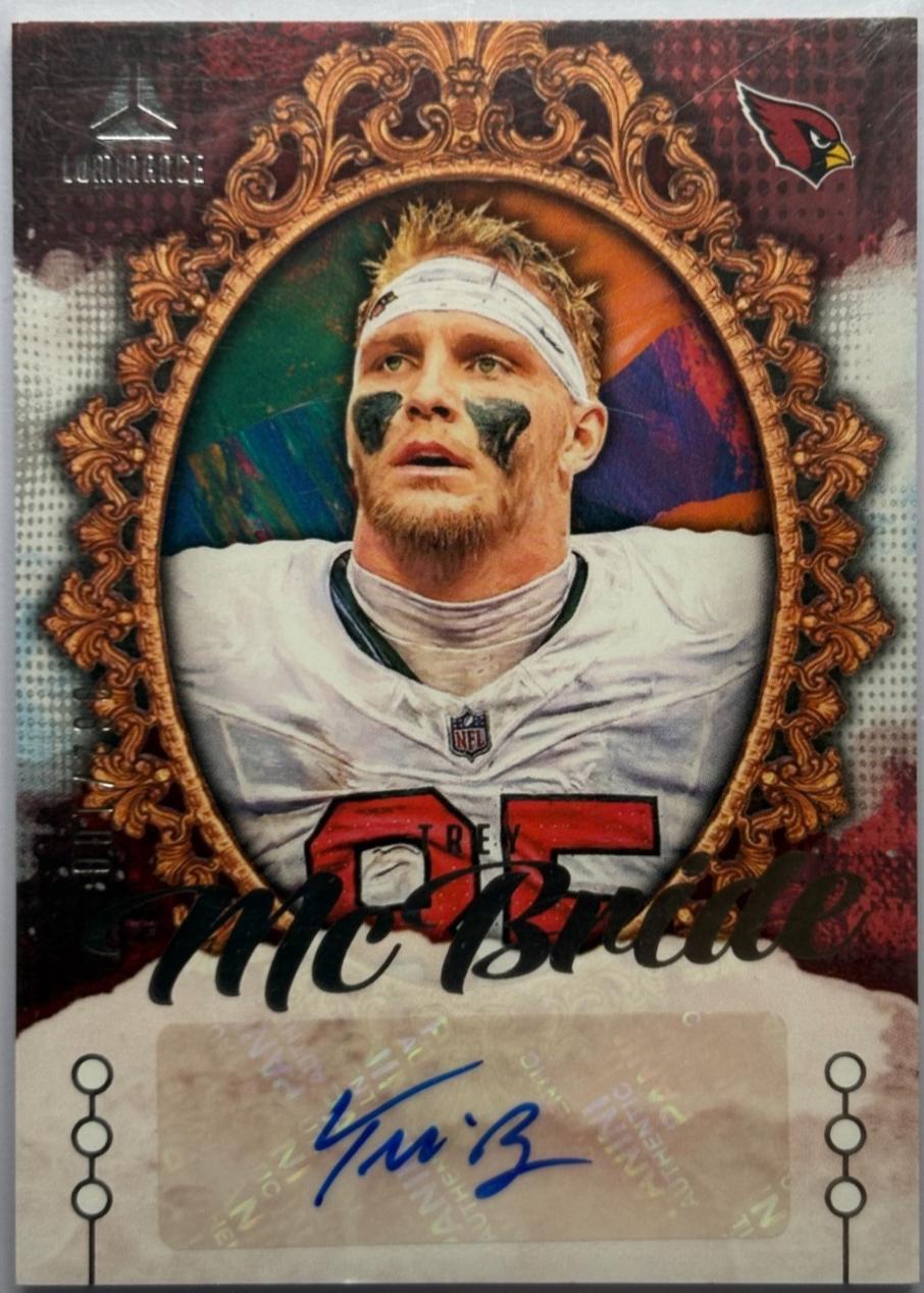 2025 Panini Luminance Portrait Signature Trey McBride #9 card