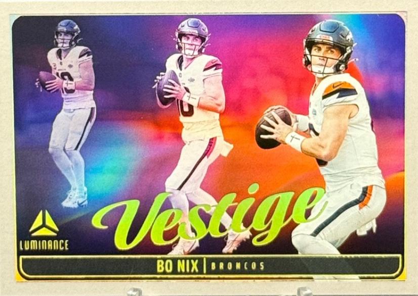2025 Panini Luminance Vestige Bo Nix #14 card