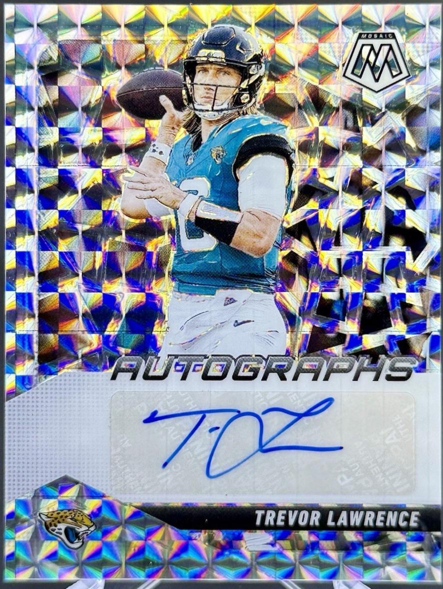 2025 Panini Mosaic Autograph Trevor Lawrence #29 card