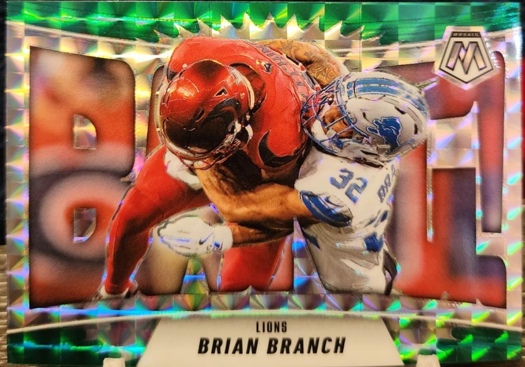 2025 Panini Mosaic Bang Brian Branch [Mosaic Green] #13 card