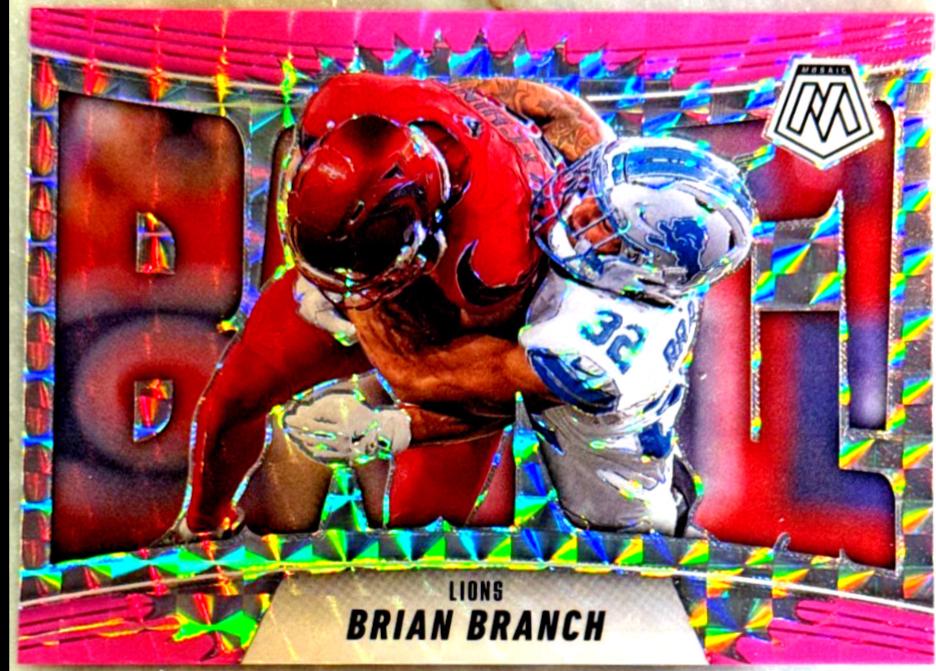 2025 Panini Mosaic Bang Brian Branch [Mosaic Pink Fluorescent] #13 card