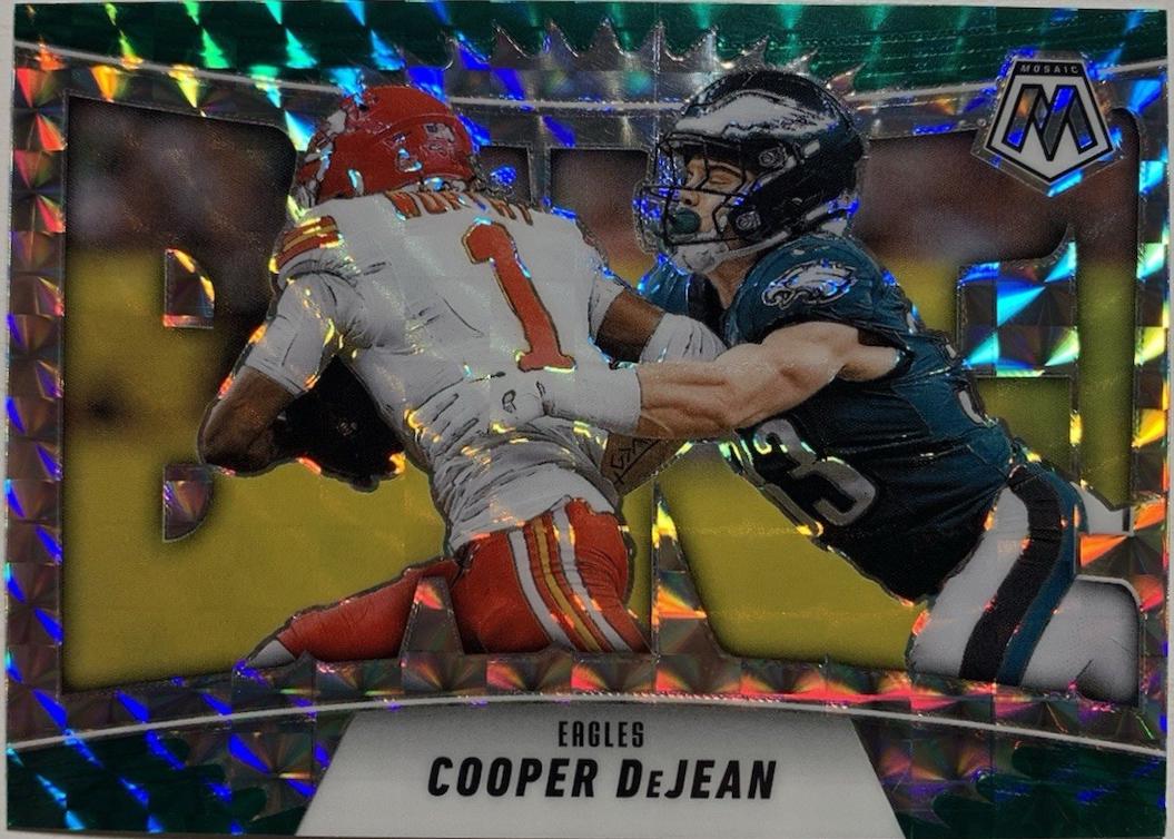 2025 Panini Mosaic Bang Cooper DeJean [Mosaic Green] #9 card