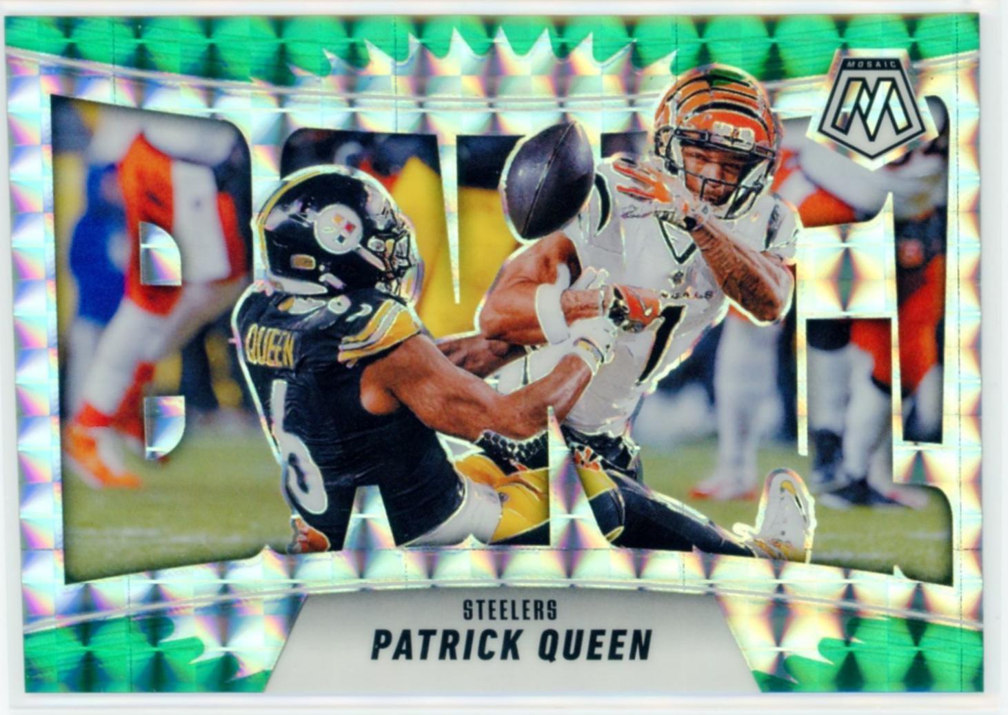 2025 Panini Mosaic Bang Patrick Queen [Mosaic Green] #12 card