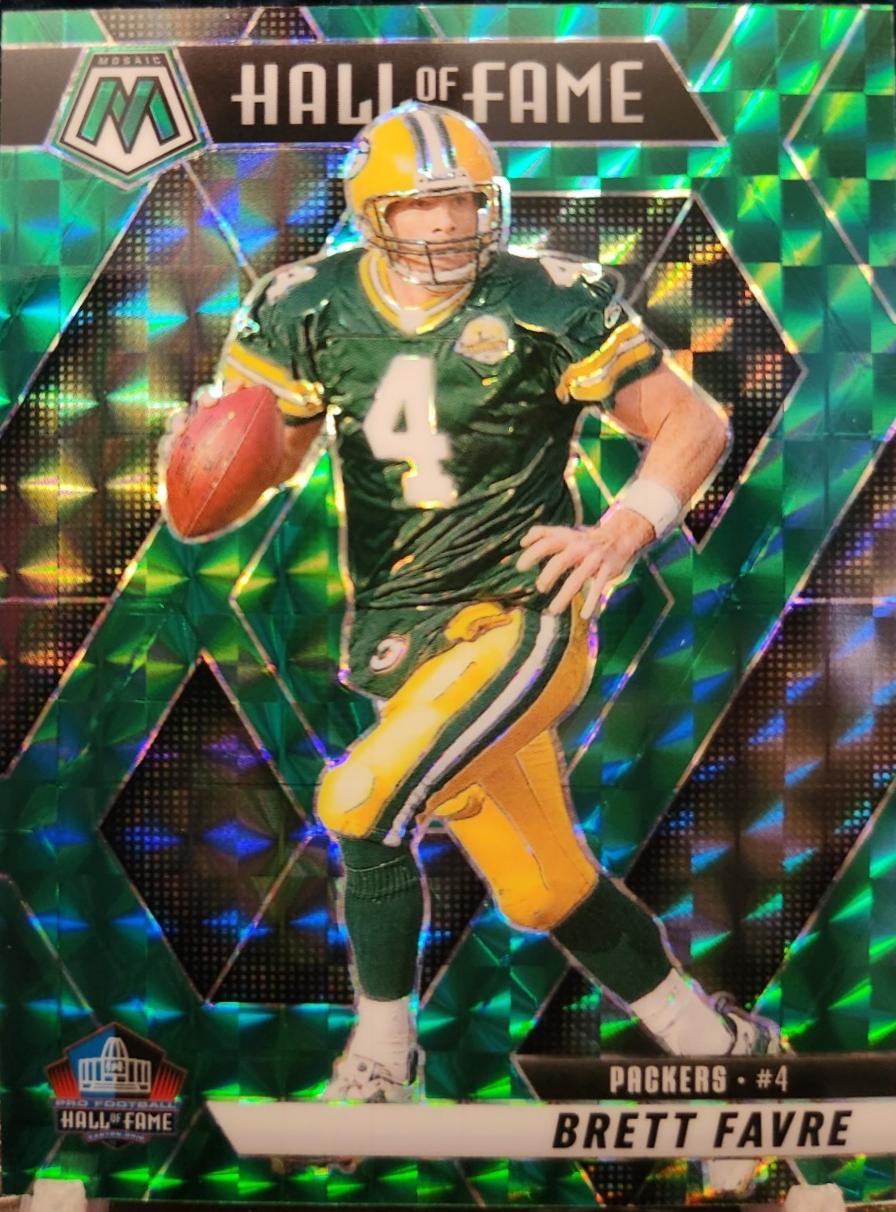 2025 Panini Mosaic Brett Favre [Green Sparkle] #293 card