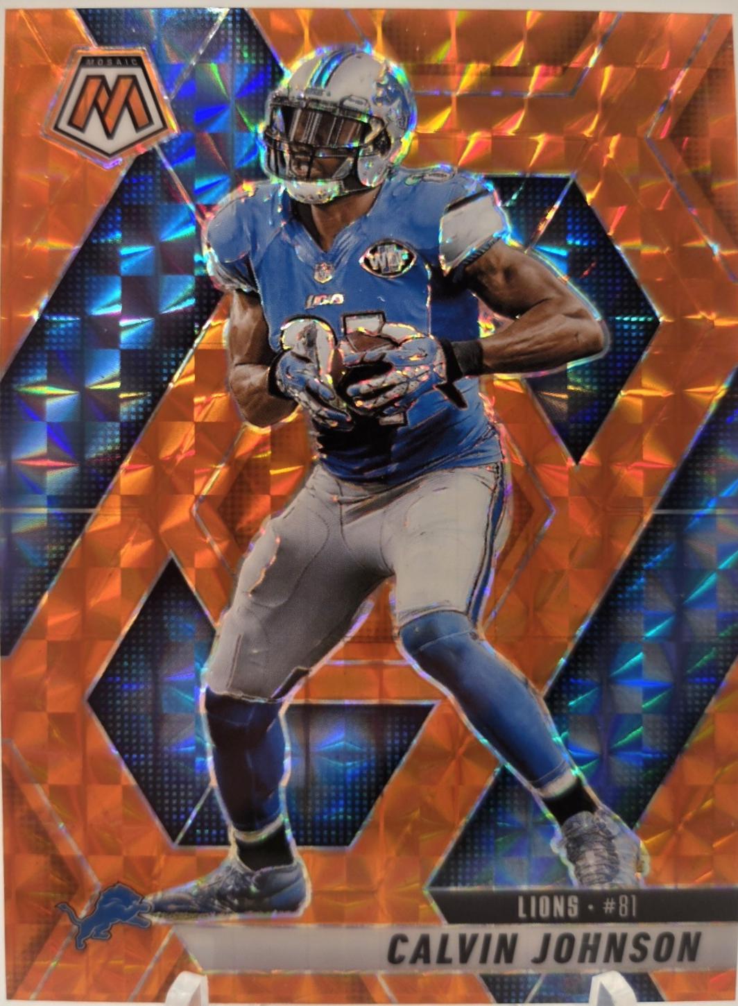 2025 Panini Mosaic Calvin Johnson [Orange] #90 card