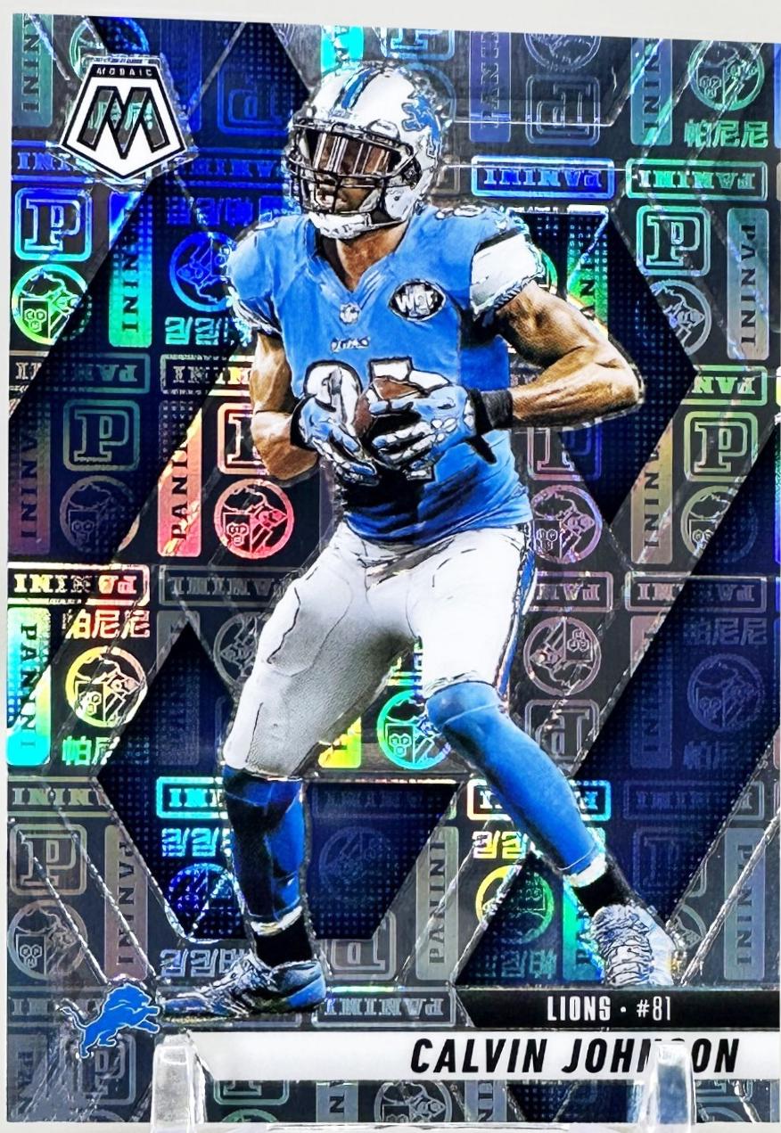 2025 Panini Mosaic Calvin Johnson [Silver Knight] #90 card