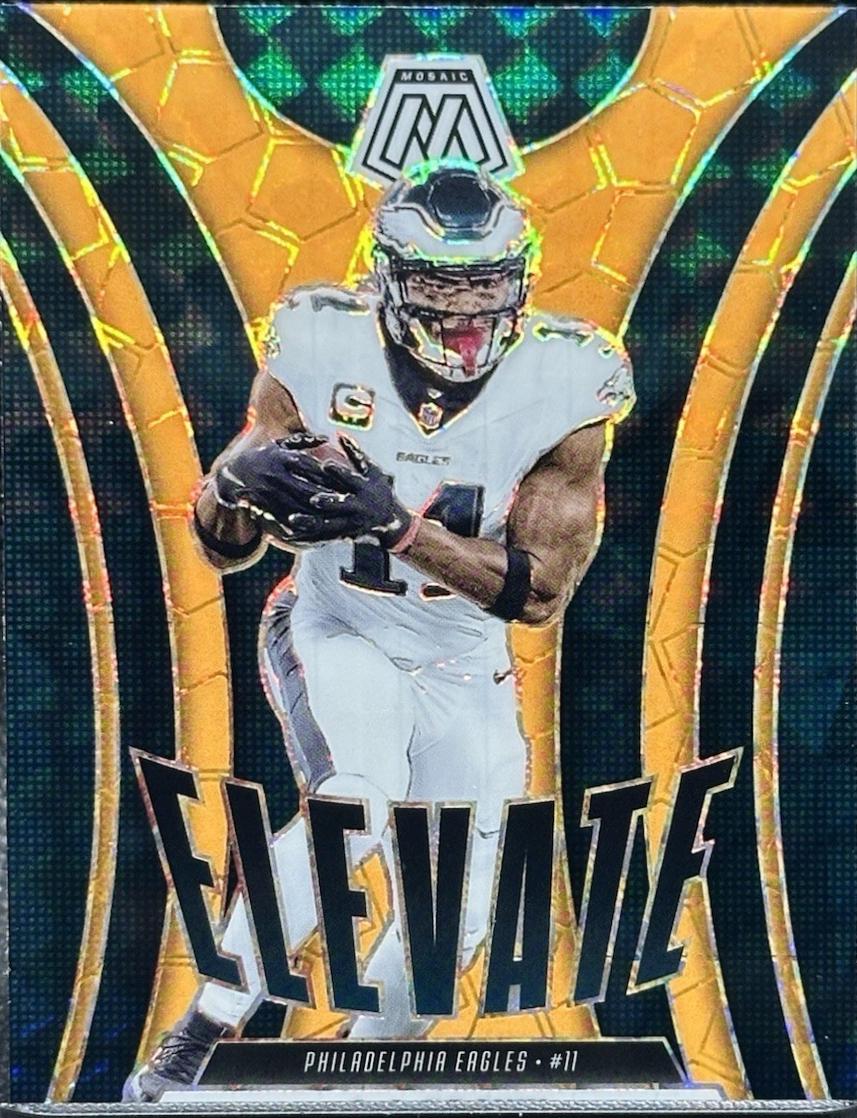 2025 Panini Mosaic Elevate A.J. Brown [Mosaic Orange Fluorescent] #16 card
