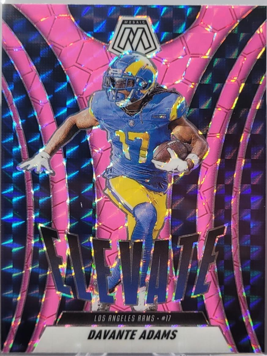 2025 Panini Mosaic Elevate Davante Adams [Mosaic Pink Fluorescent] #17 card