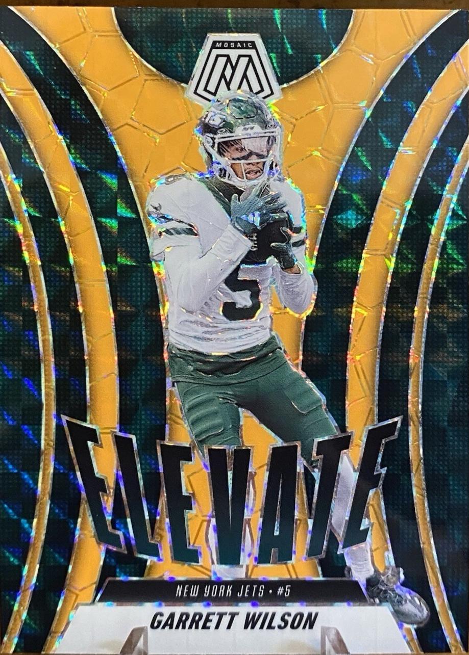 2025 Panini Mosaic Elevate Garrett Wilson [Mosaic Orange Fluorescent] #19 card