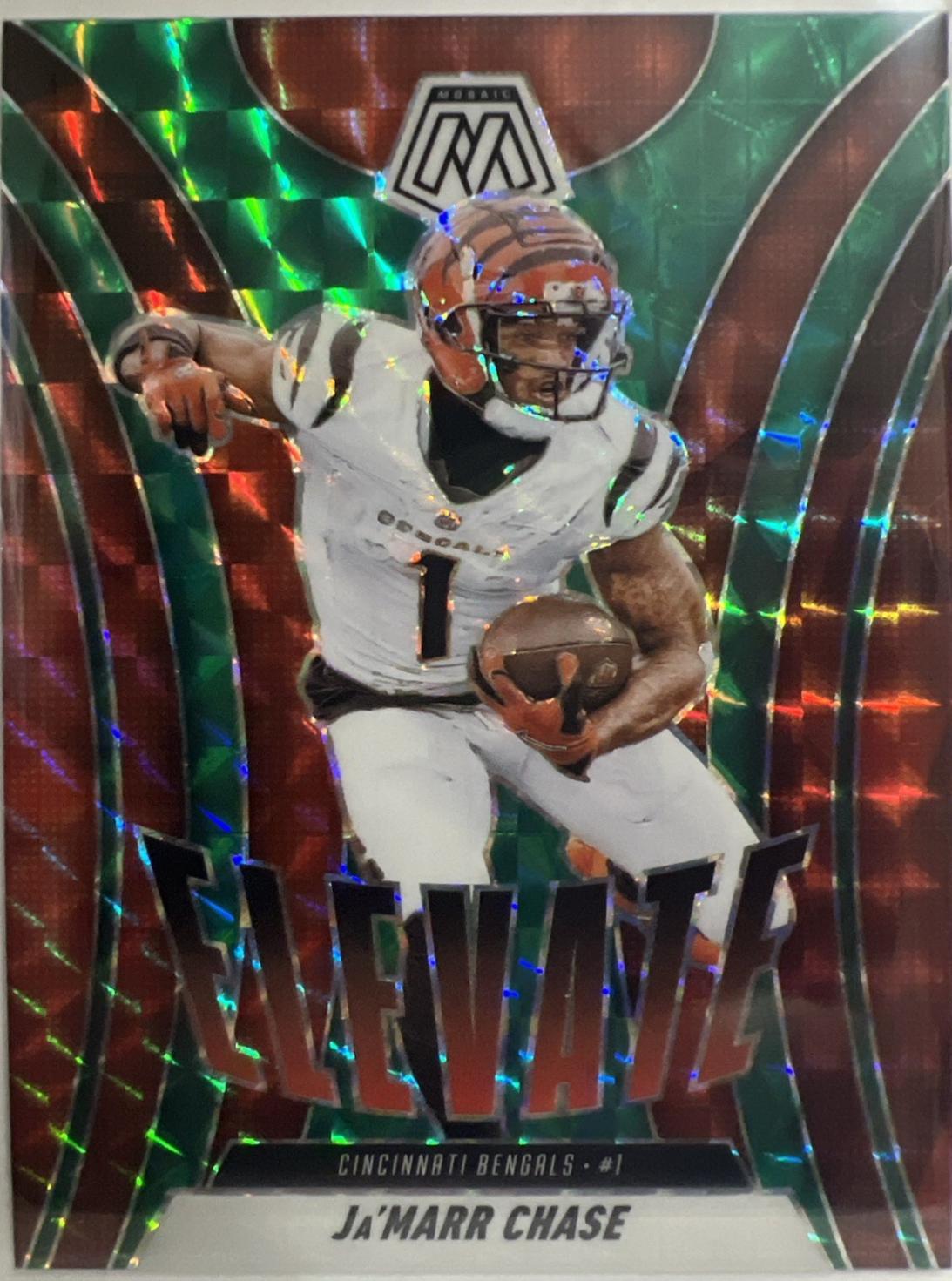 2025 Panini Mosaic Elevate Ja'Marr Chase [Mosaic Green] #14 card