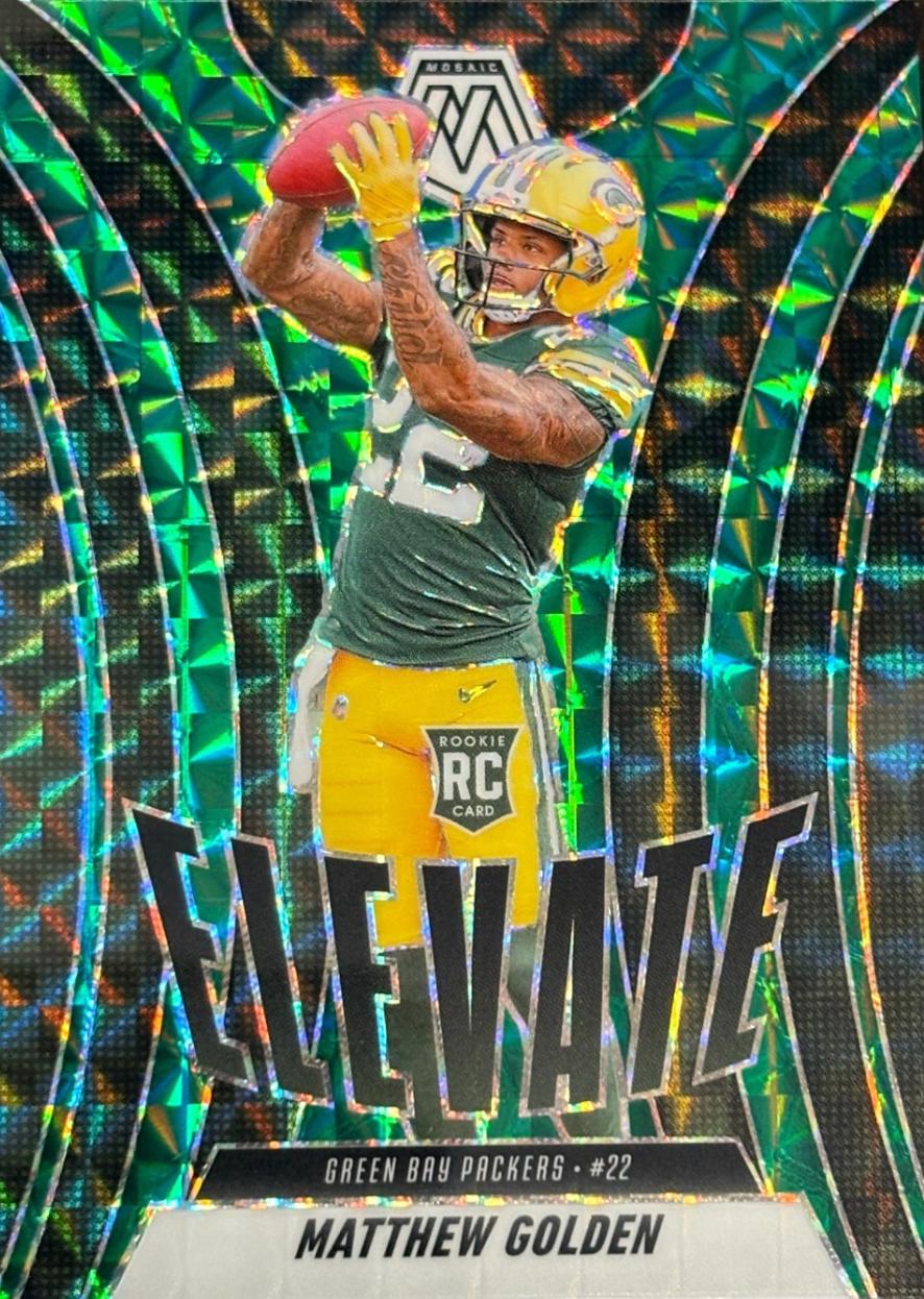 2025 Panini Mosaic Elevate Matthew Golden [Mosaic Green] #3 card