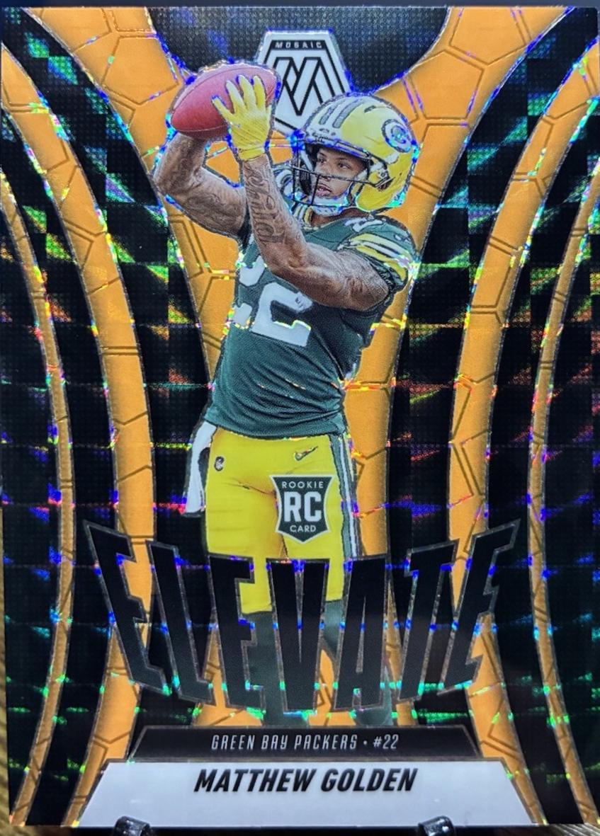 2025 Panini Mosaic Elevate Matthew Golden [Mosaic Orange Fluorescent] #3 card