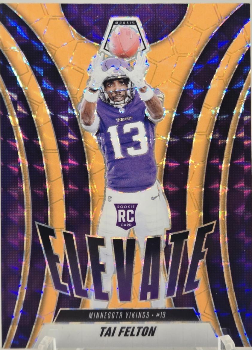 2025 Panini Mosaic Elevate Tai Felton [Mosaic Orange Fluorescent] #5 card