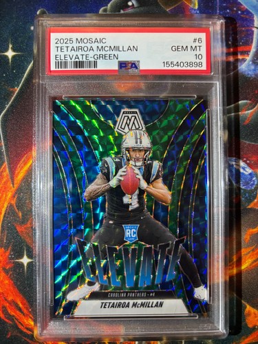 2025 Panini Mosaic Elevate Tetairoa McMillan [Mosaic Green] #6 card