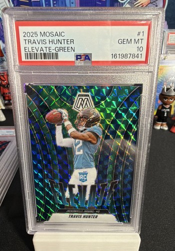 2025 Panini Mosaic Elevate Travis Hunter [Mosaic Green] #1 card