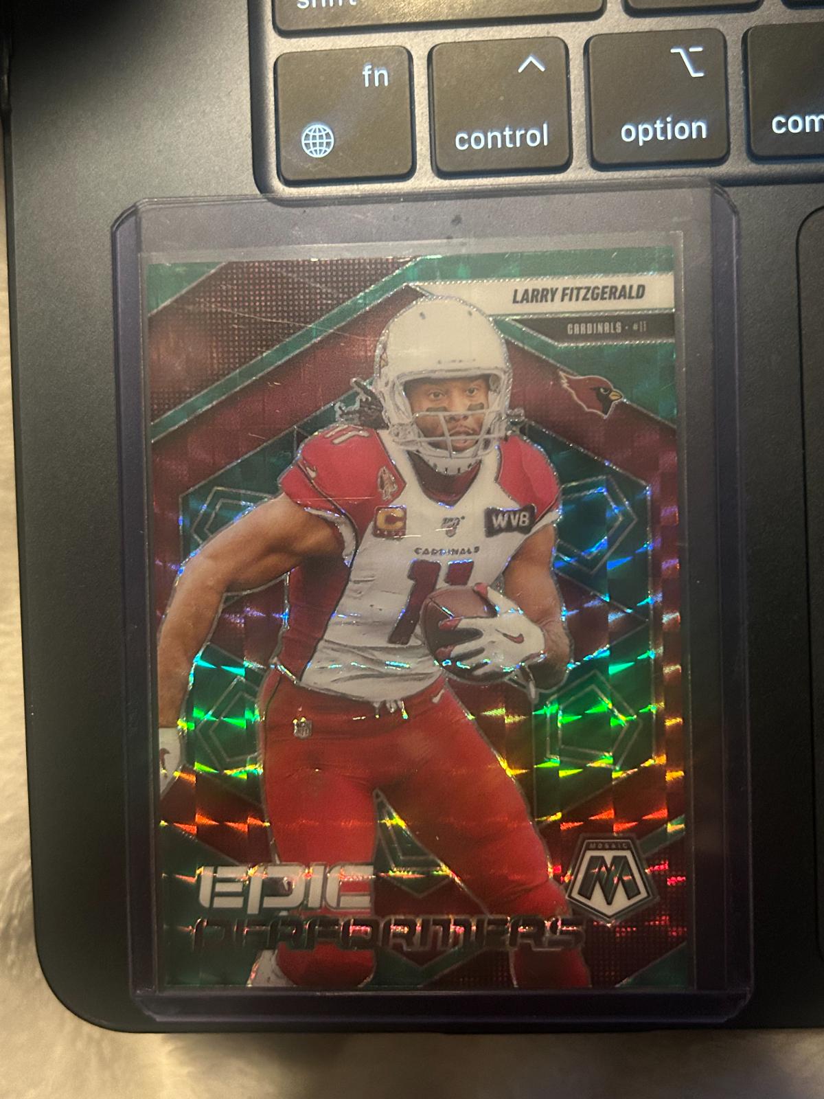 2025 Panini Mosaic Epic Performers Larry Fitzgerald [Mosaic Green] #13 card