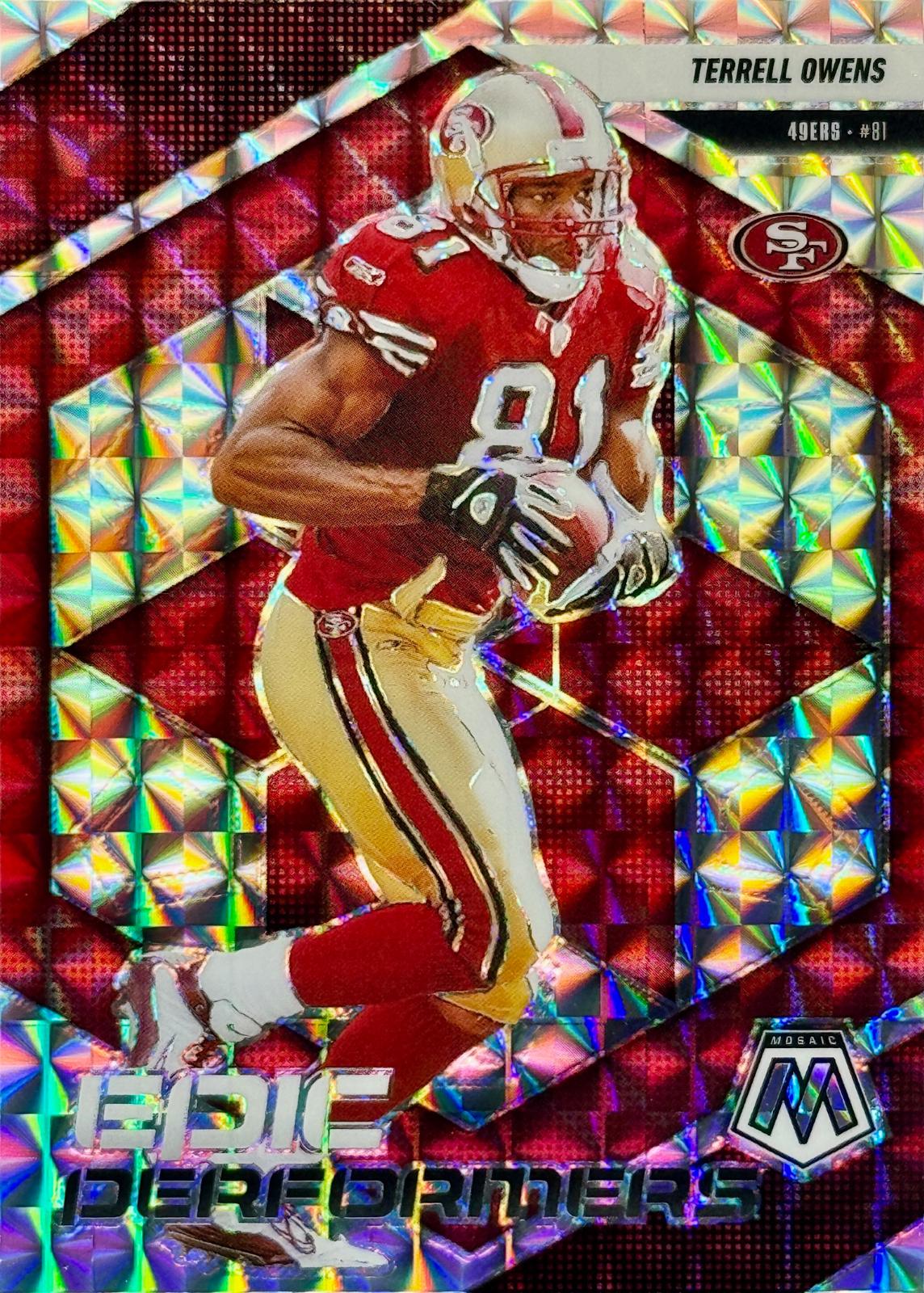 2025 Panini Mosaic Epic Performers Terrell Owens [Mosaic] #18 card