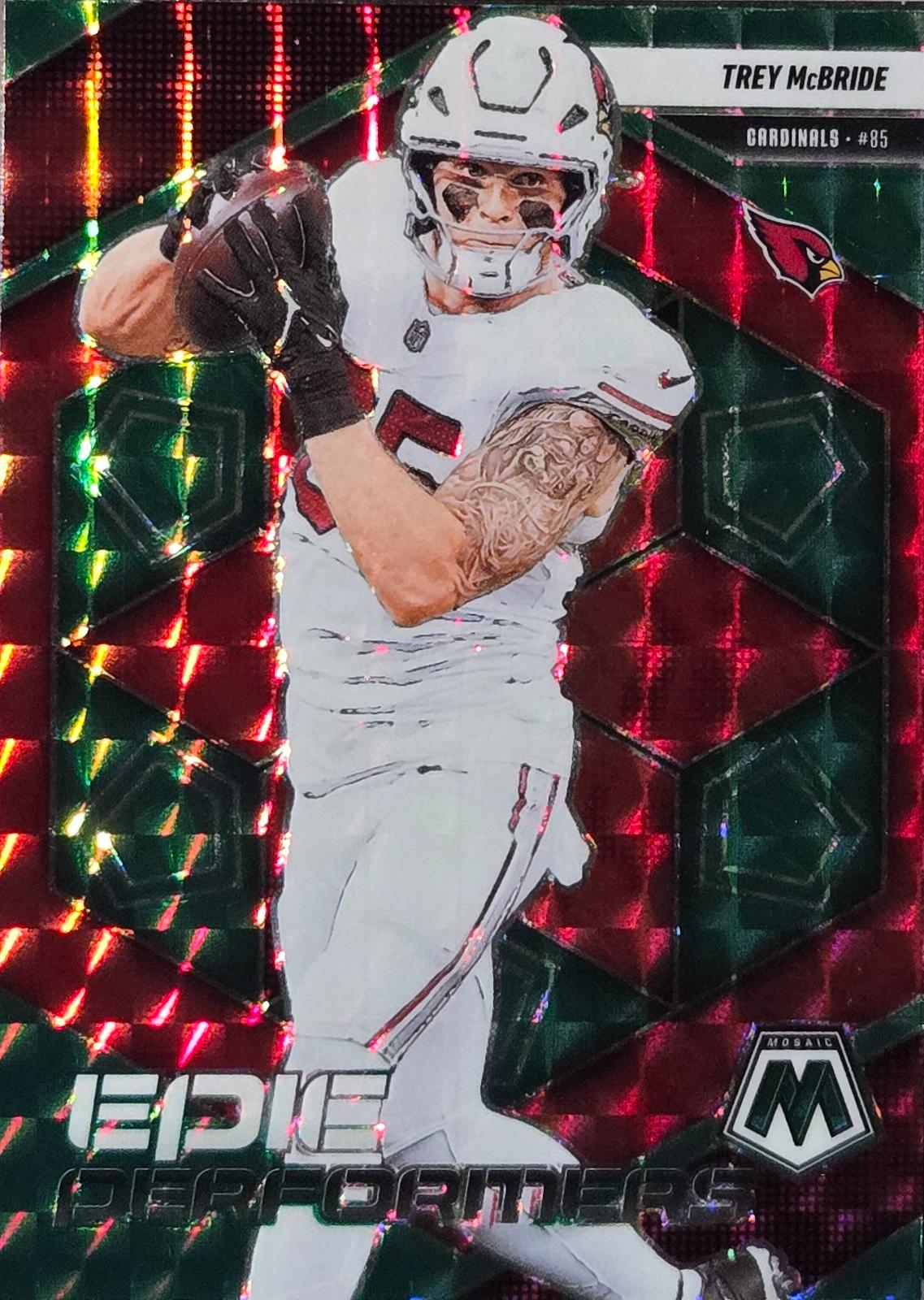 2025 Panini Mosaic Epic Performers Trey McBride [Mosaic Green] #10 card