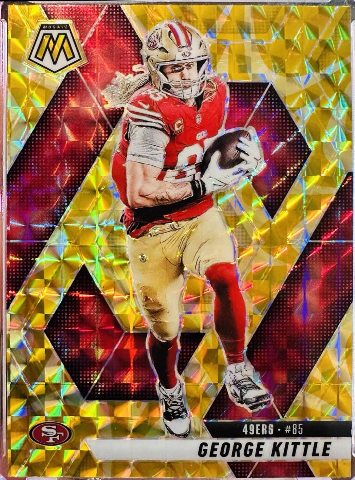 2025 Panini Mosaic George Kittle [Reactive Yellow] #46 card