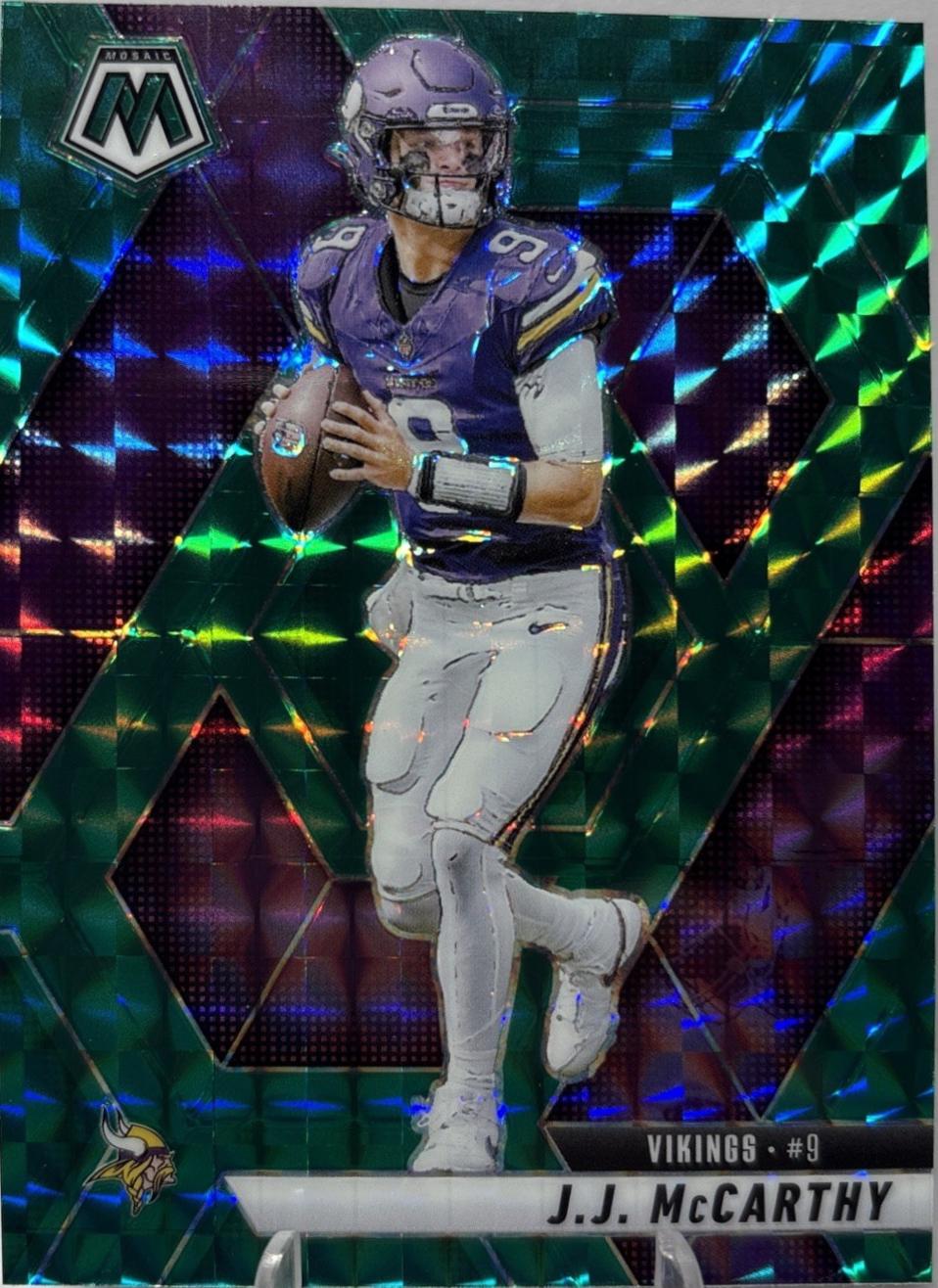 2025 Panini Mosaic J.J. McCarthy [Green] #195 card