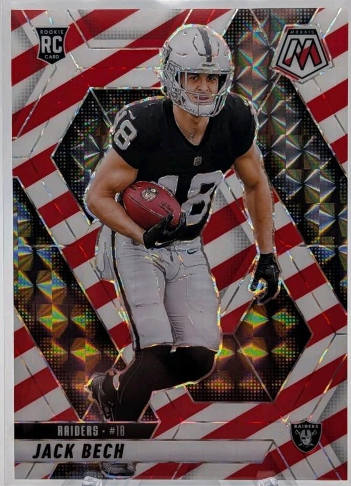 2025 Panini Mosaic Jack Bech [Red White Stripe] #349 card