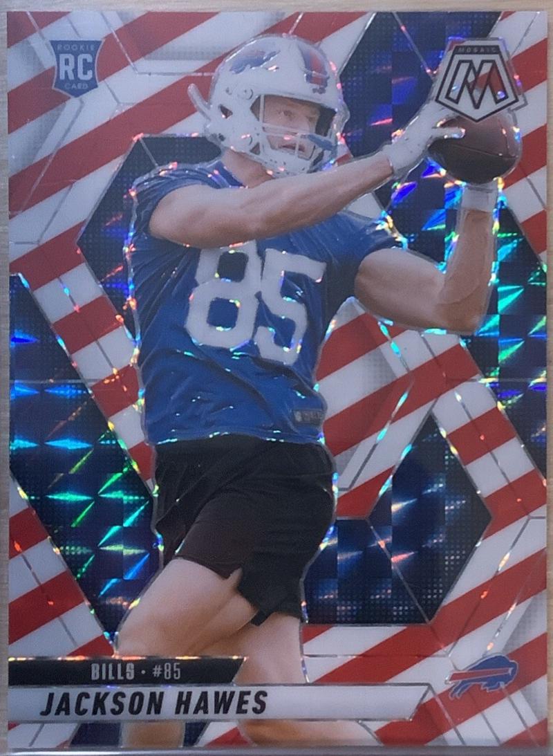 2025 Panini Mosaic Jackson Hawes [Red White Stripe] #334 card