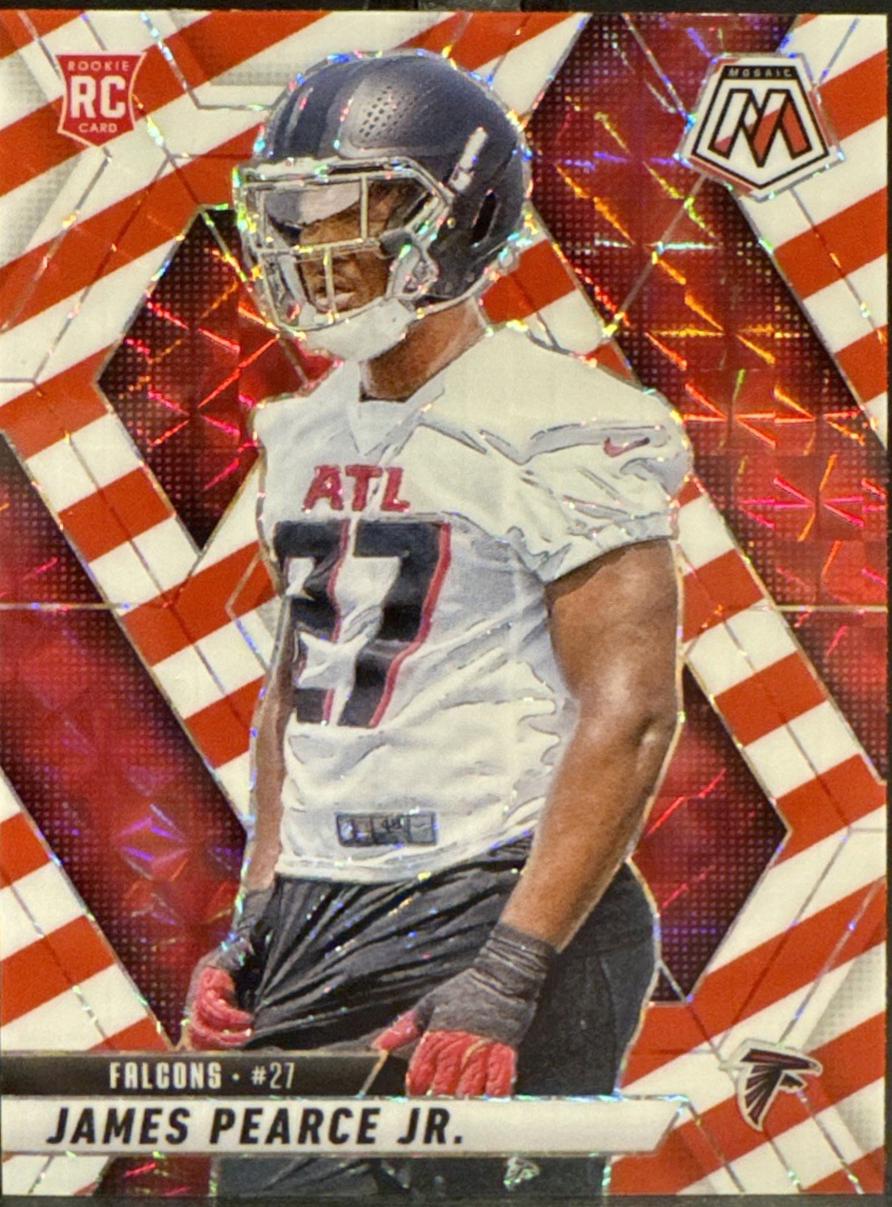 2025 Panini Mosaic James Pearce Jr. [Red White Stripe] #357 card