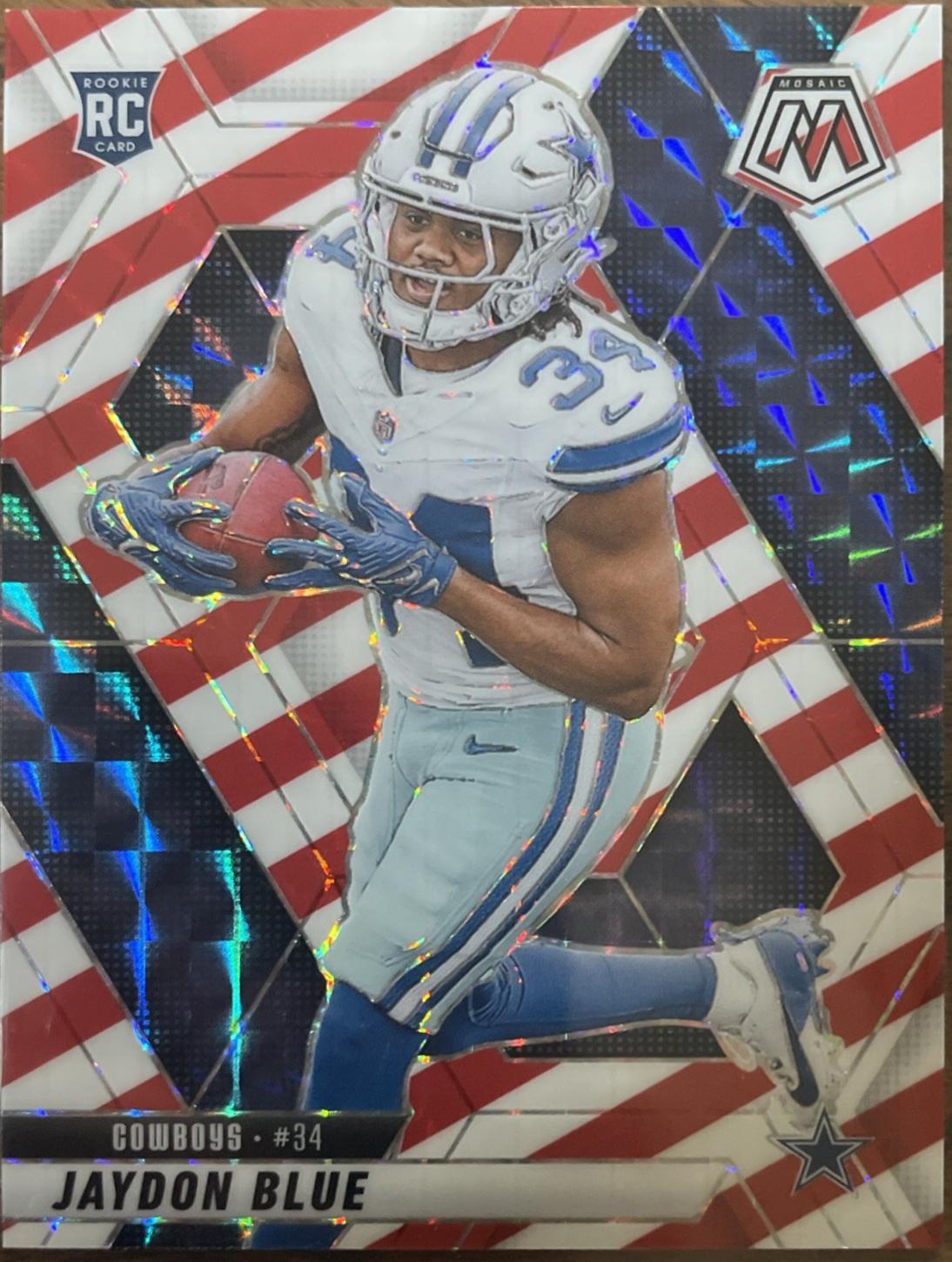 2025 Panini Mosaic Jaydon Blue [Red White Stripe] #320 card