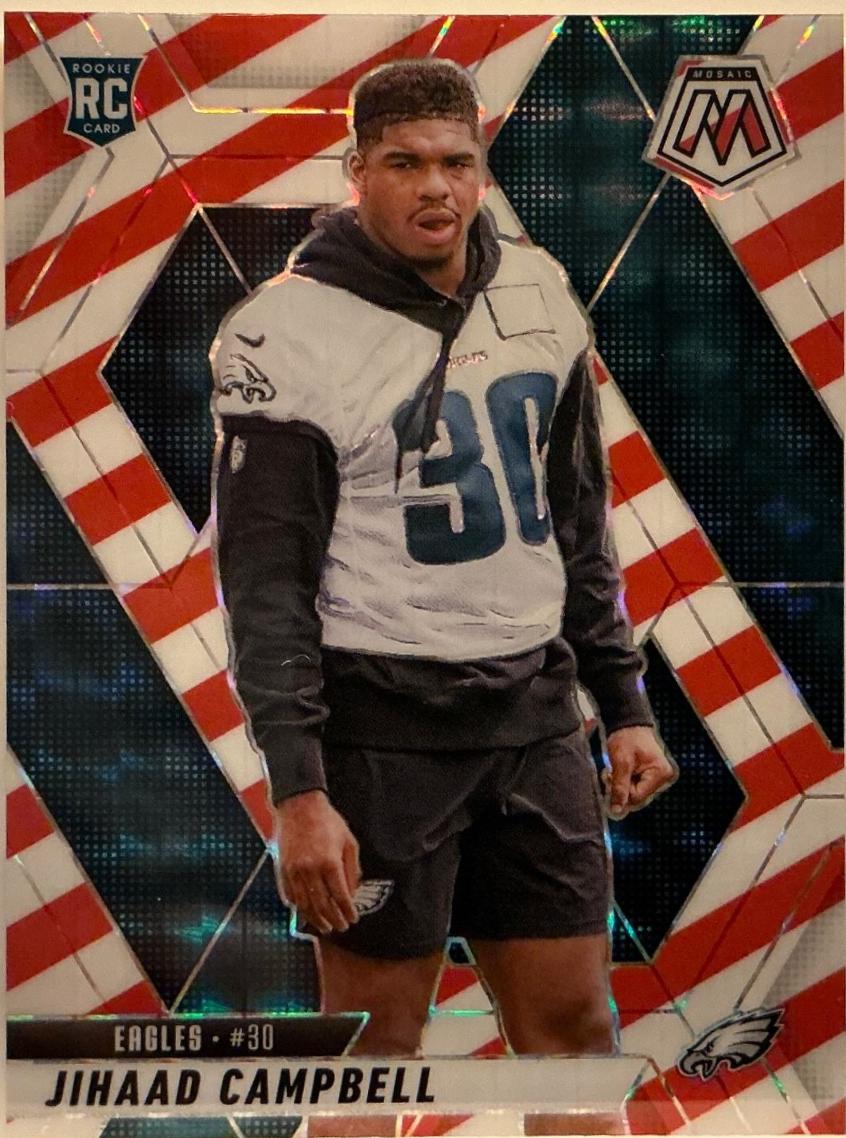 2025 Panini Mosaic Jihaad Campbell [Red White Stripe] #341 card