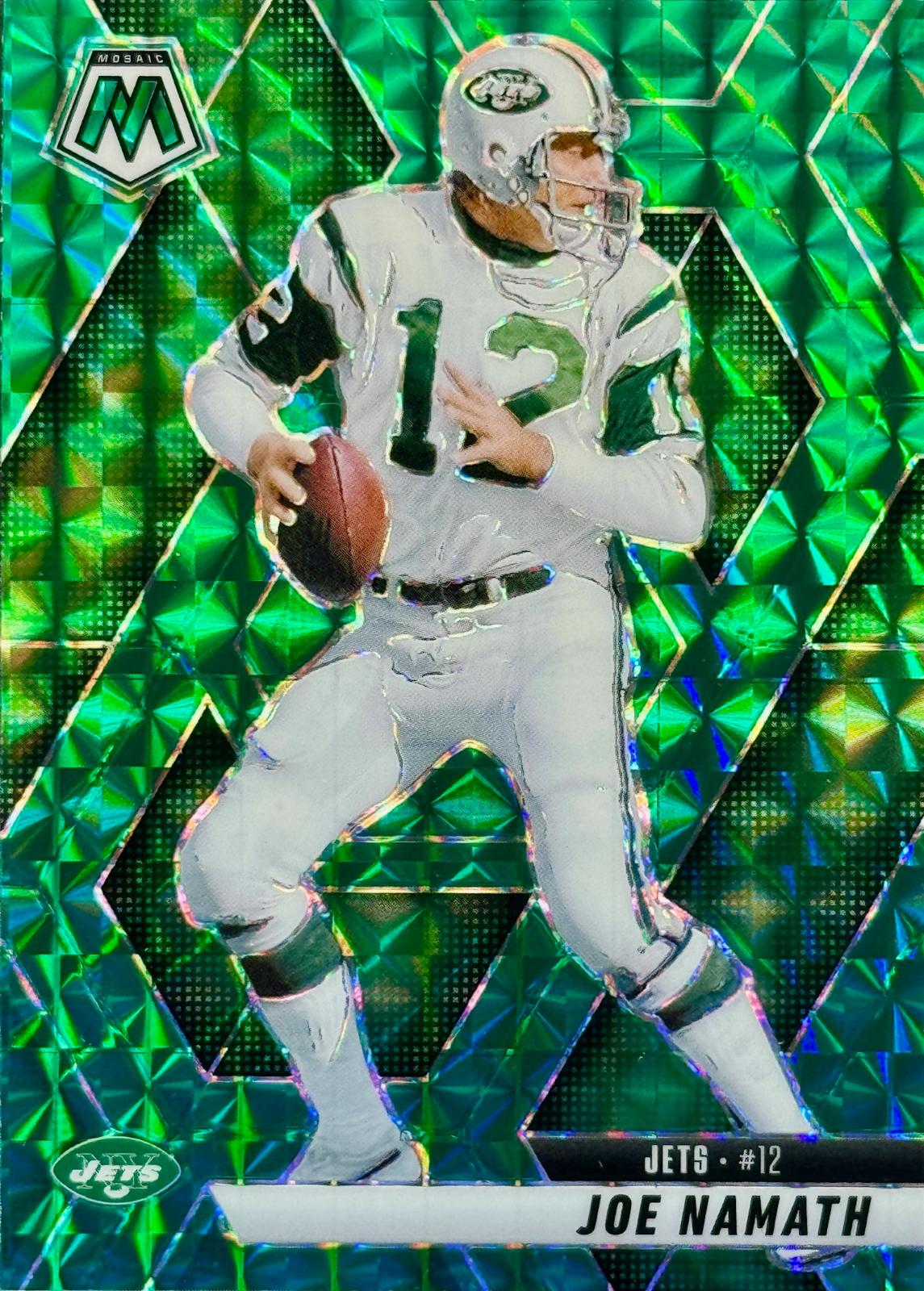 2025 Panini Mosaic Joe Namath [Green] #39 card
