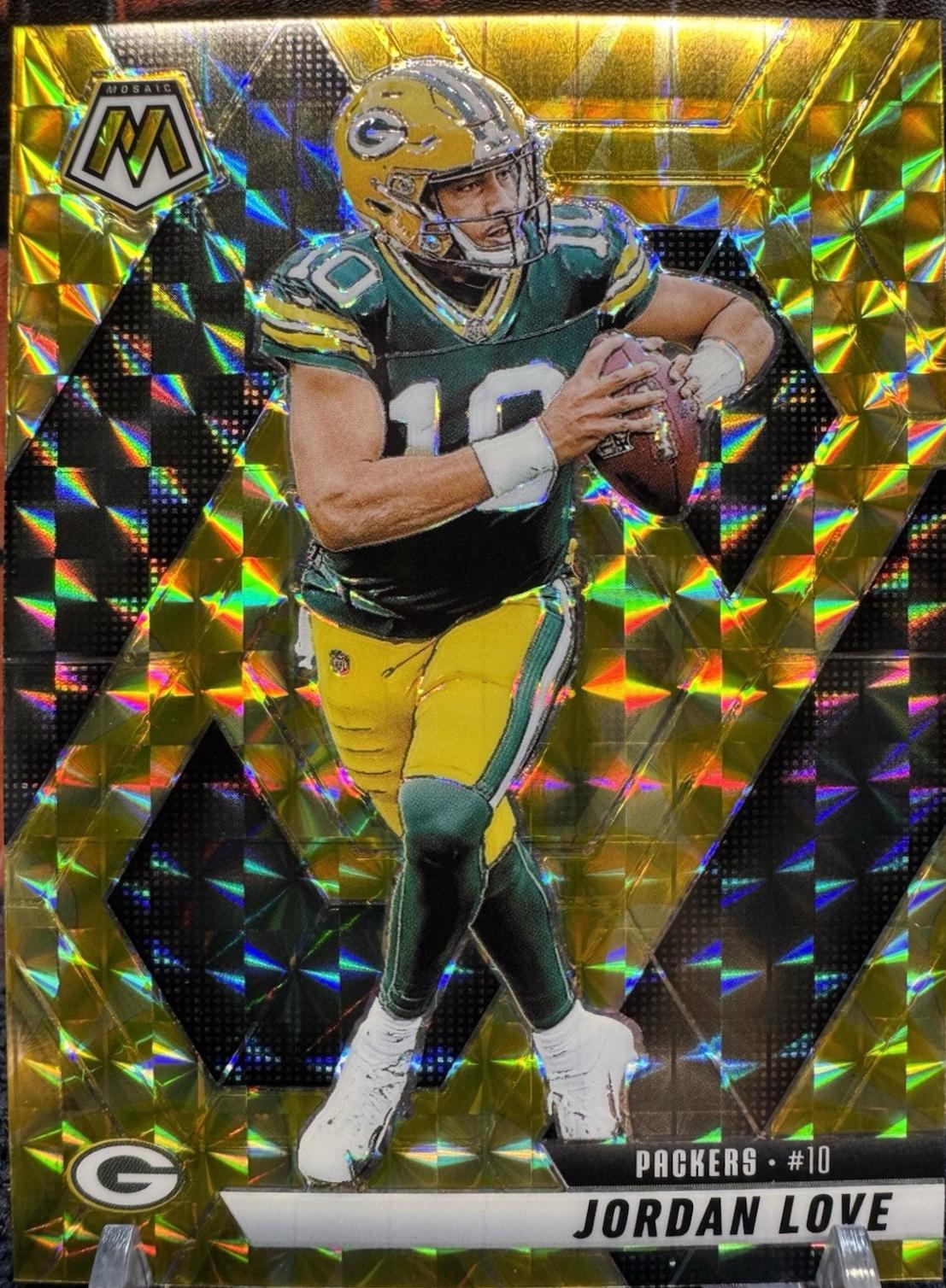 2025 Panini Mosaic Jordan Love [Reactive Yellow] #30 card