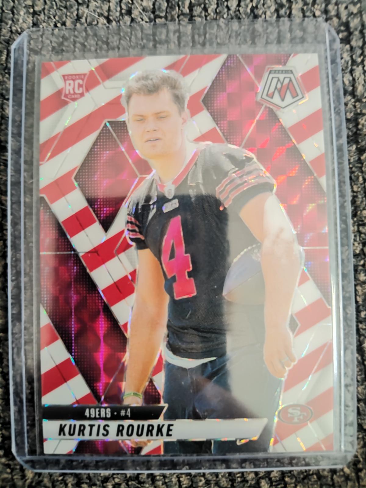 2025 Panini Mosaic Kurtis Rourke [Red White Stripe] #368 card