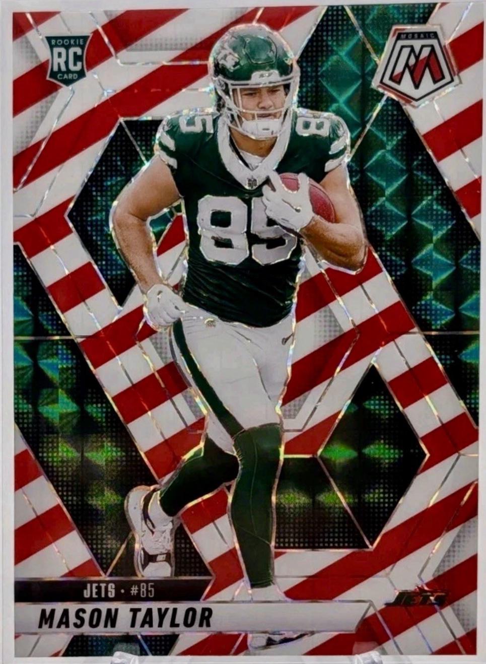 2025 Panini Mosaic Mason Taylor [Red White Stripe] #324 card