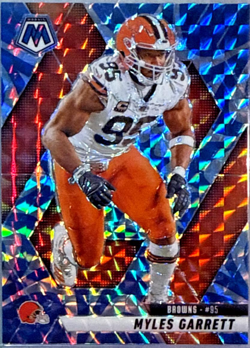 2025 Panini Mosaic Myles Garrett [Reactive Blue] #181 card