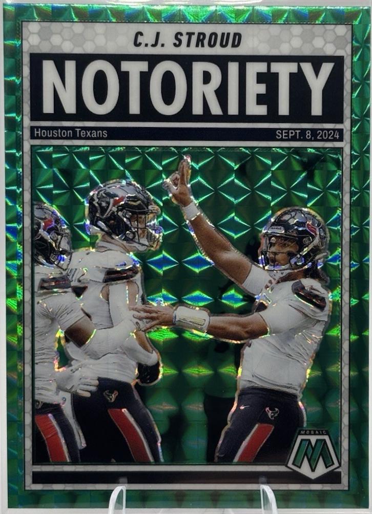 2025 Panini Mosaic Notoriety C.J. Stroud  [Mosaic Green] #5 card