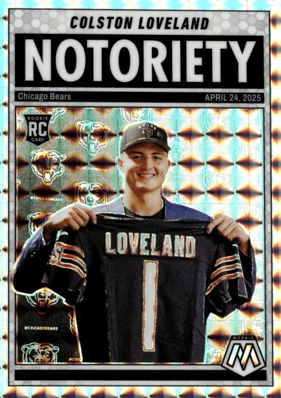 2025 Panini Mosaic Notoriety Colston Loveland [Mosaic] #24 card