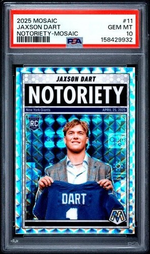 2025 Panini Mosaic Notoriety Jaxson Dart [Mosaic] #11 card