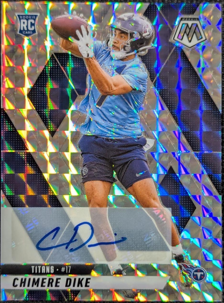 2025 Panini Mosaic Rookie Autographs Chimere Dike #356 card
