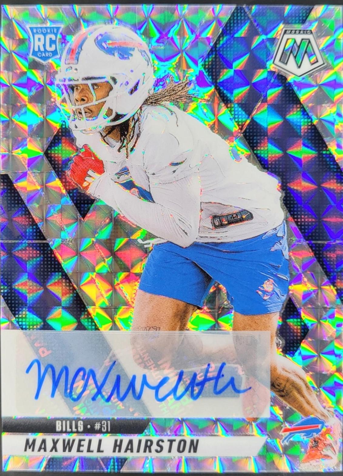 2025 Panini Mosaic Rookie Autographs Maxwell Hairston #367 card