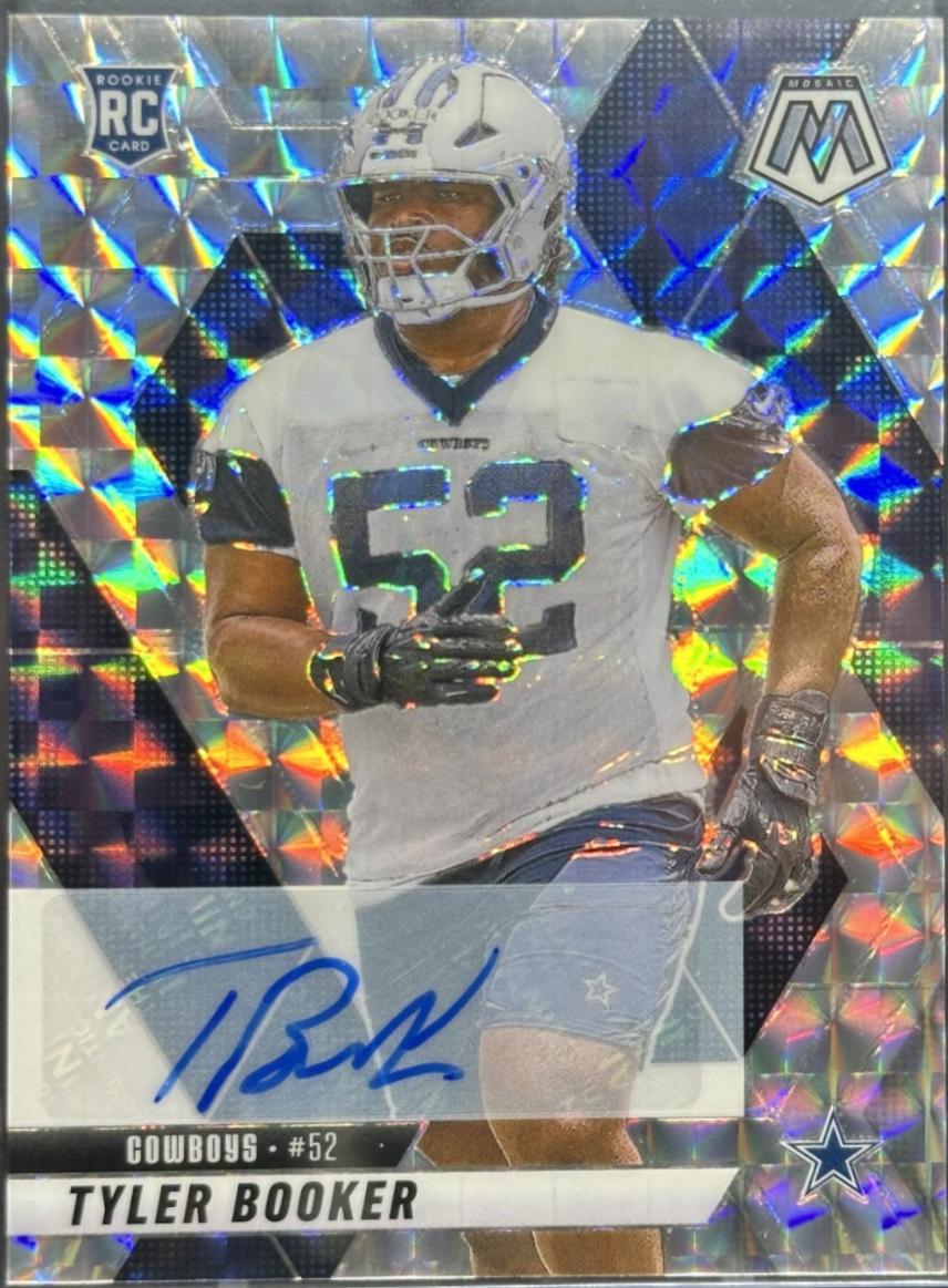 2025 Panini Mosaic Rookie Autographs Tyler Booker #348 card