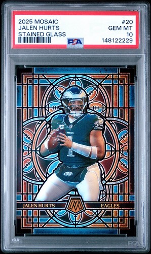 2025 Panini Mosaic Stained Glass Jalen Hurts #20 card