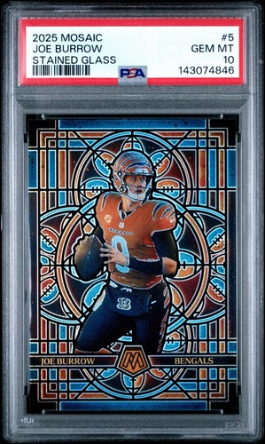 2025 Panini Mosaic Stained Glass Joe Burrow #5 card