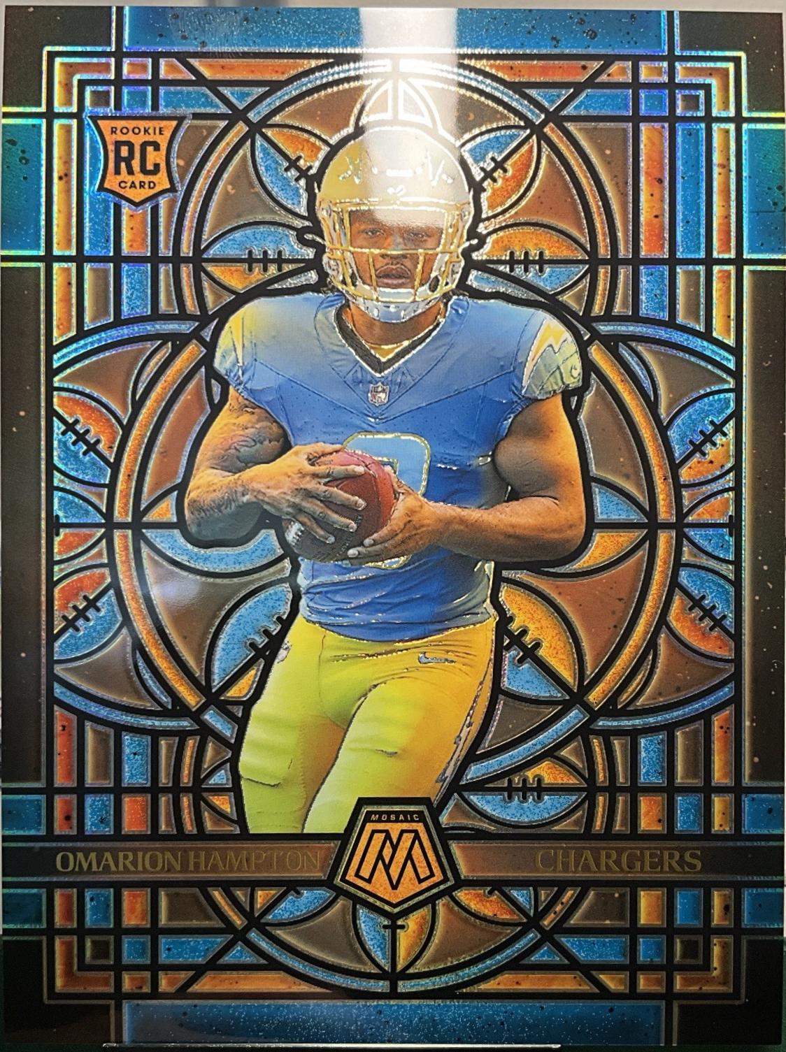 2025 Panini Mosaic Stained Glass Omarion Hampton [Oversized] #15 card