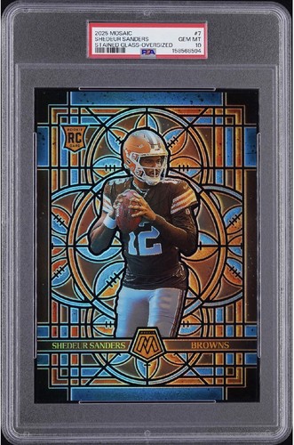 2025 Panini Mosaic Stained Glass Shedeur Sanders [Oversized] #7 card