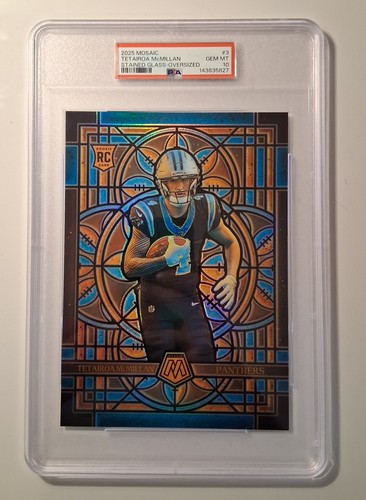 2025 Panini Mosaic Stained Glass Tetairoa McMillan [Oversized] #3 card