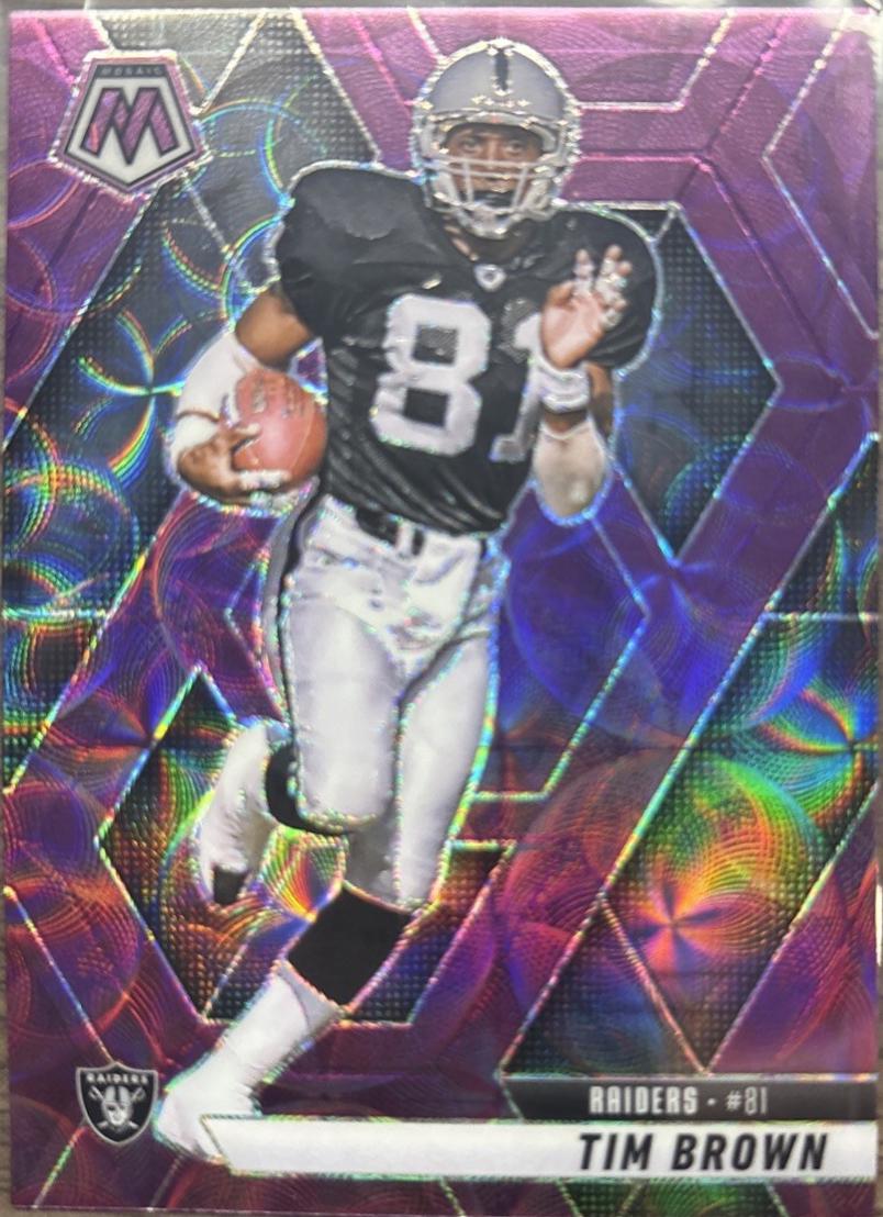 2025 Panini Mosaic Tim Brown [Purple Scope] #139 card