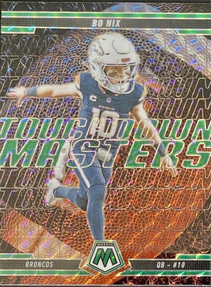 2025 Panini Mosaic Touchdown Masters Bo Nix [Mosaic Green] #1 card